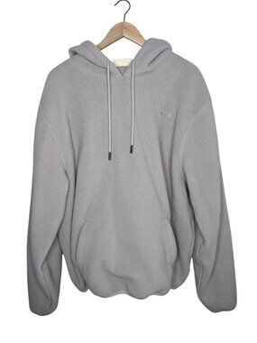 YoungLA Mens Sherpa Hoodie Pullover XL Gray 552